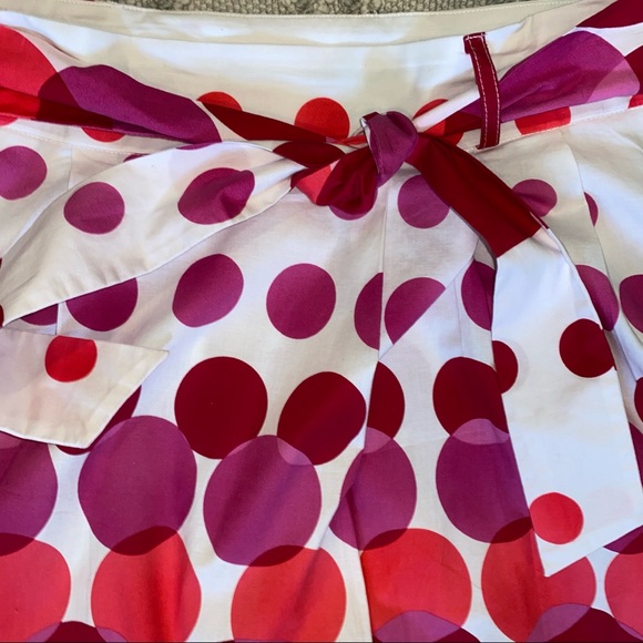 Ashley Stewart pink & red geometric circle print belted full skirt size 20W - Picture 3 of 6